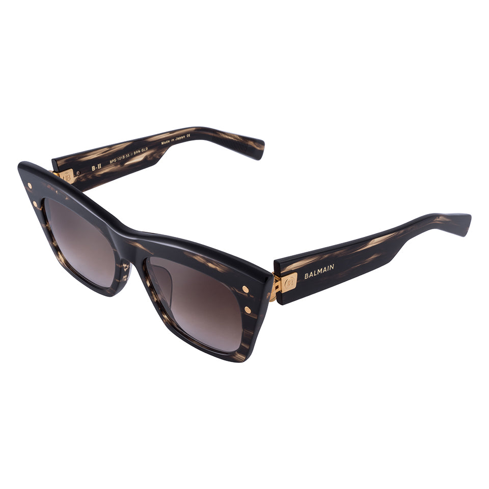 B - II - Dark Brown Swirl - Gold