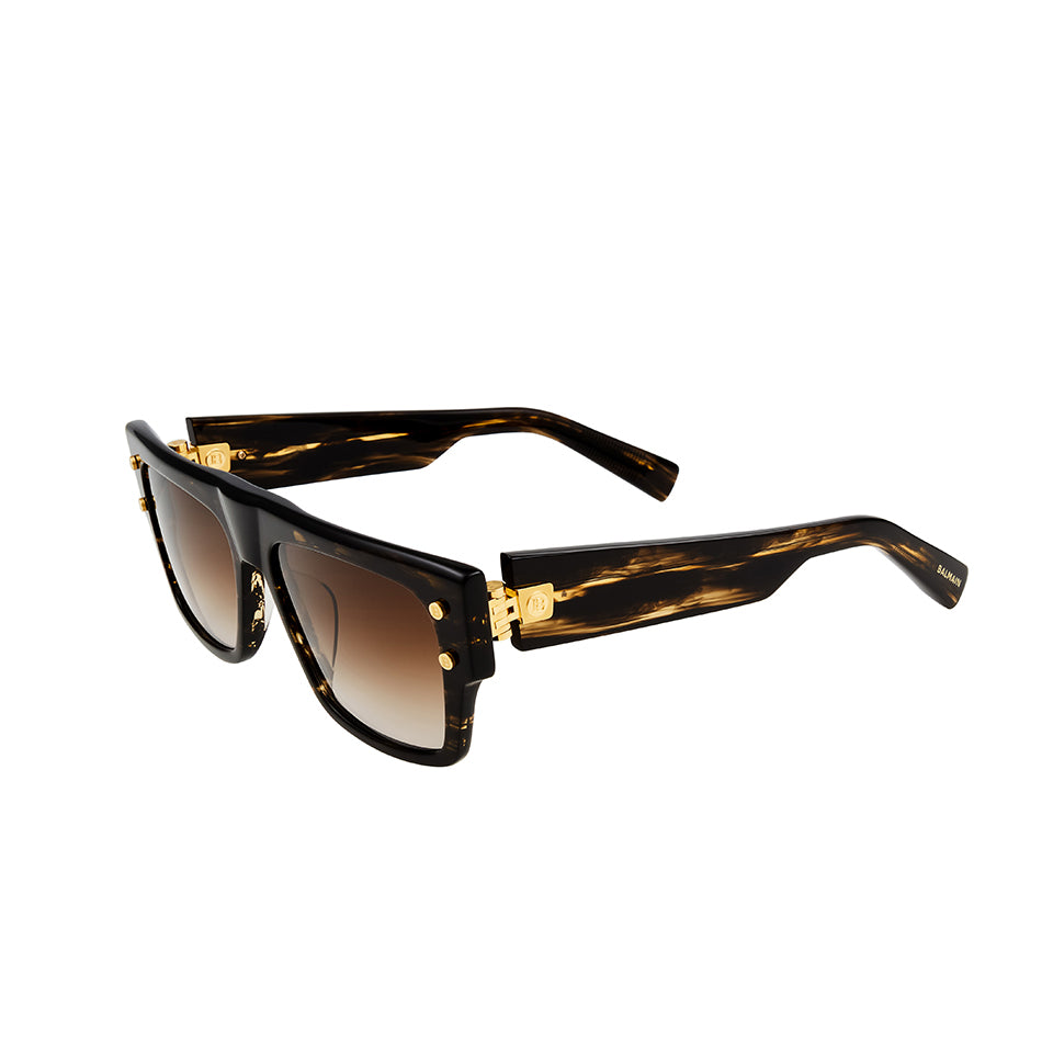 B - III - Dark Brown Swirl - Gold