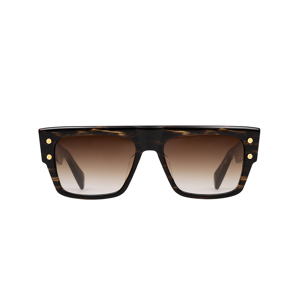 B - III - Dark Brown Swirl - Gold