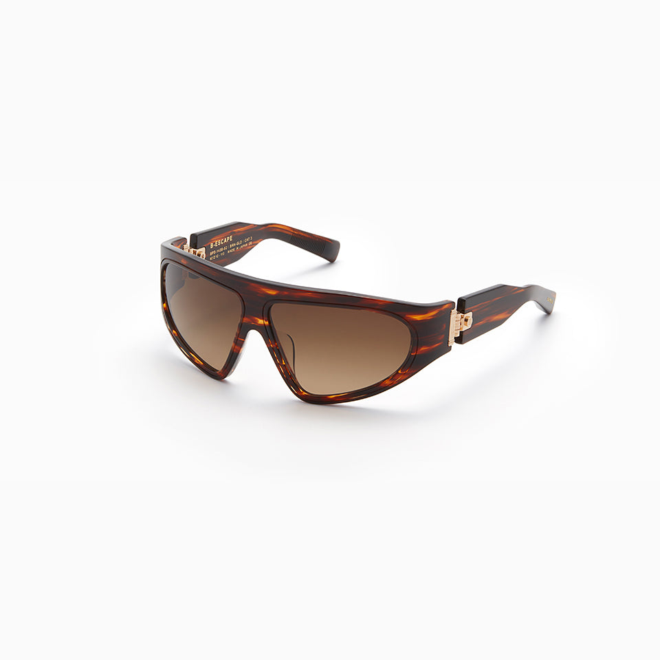 B - ESCAPE - Brown Swirl - White Gold