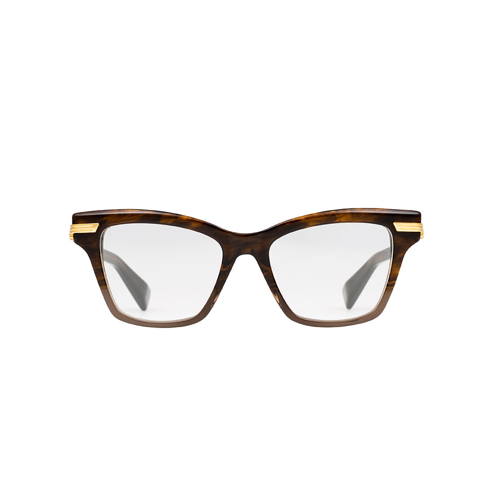 SENTINELLE -III - Dark Brown Swirl to Light Brown Crystal - Gold
