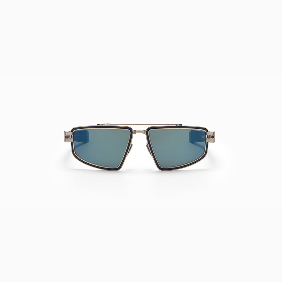 TITAN - Brushed Silver - Blue Swirl
